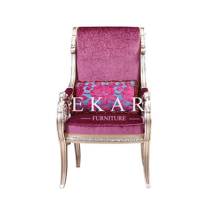 High End Classical Pink Fabric Leisure Chair