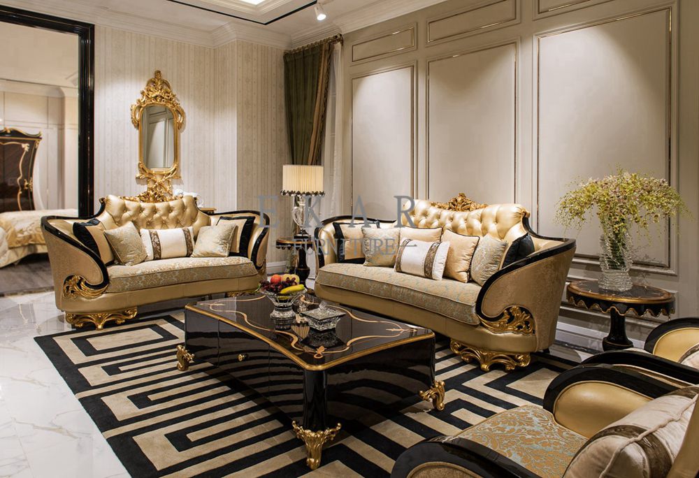 Luxury Sofa Furniture Upholstered Leather Couch For Sale Ekar Furniture