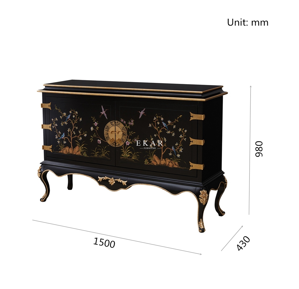 Fany Natural Style Black Entrance Table Foyer Table Console Tables