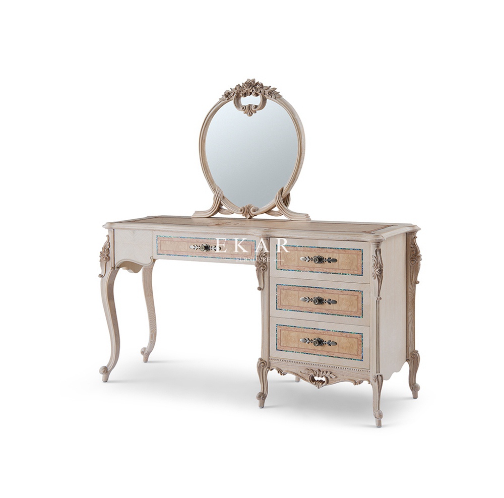 dressing table mirror and drawers