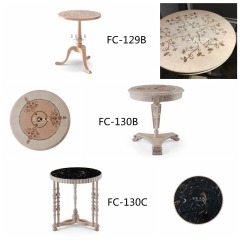 Ash Wooden Round Shaped Living Room Corner Table