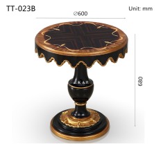 Classic Design Royal Furniture Black Wooden Side End Table