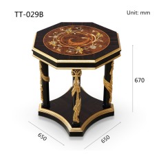 Classic Design Royal Furniture Black Wooden Side End Table