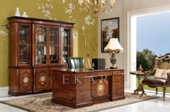 European Knee hole Solid Wood Executive Desk