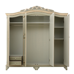 Four Doors Armoire Antique Solid Wood Armoire Wardrobe