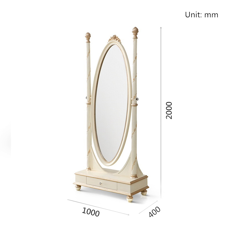 Elegant White Dressing Mirror/Vanity Mirror/Bedroom Mirror