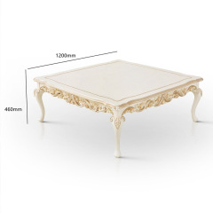 Retro European Style White Rectangle Coffee Table