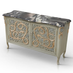 Luxury Furniture Lobby Marble Top Storage Sideboard/ Cabinet /Meals Side