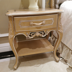 Antique Ivory White Elegant Nightstand