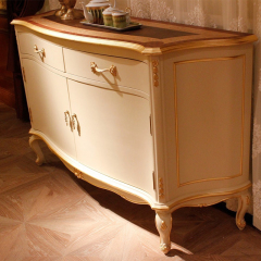 Kakhi White French Style Sideboard/Meal Side Container/Side Cabinet