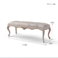 Golden Silk Fabric Bed Stool/Bed Bench/Bench in Front of Bed/End of Bed Seat