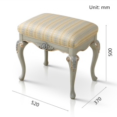 Bedroom Furniture Small Wooden Striped Vanity Stool/Vanity Seat/Bedroom Stool/Dressing Stool