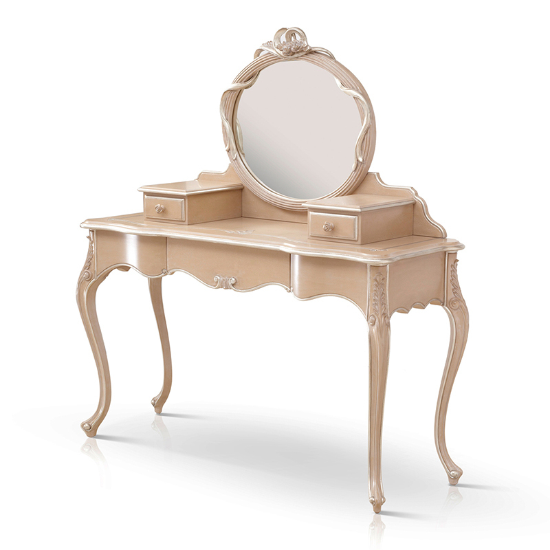 White Wooden Mirrored Vanity Table/Makeup Table/Bedroom Table