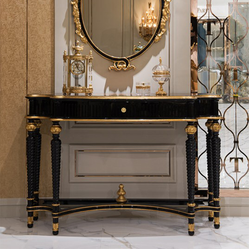 Shenzhen Furniture Lobby Narrow Table Italian Console Table with Drawer/Foyer Table