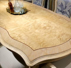 Long Ash Wood Veneered Dining Table