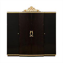 Black & Gold Large Bedroom Wardrobes for Sale