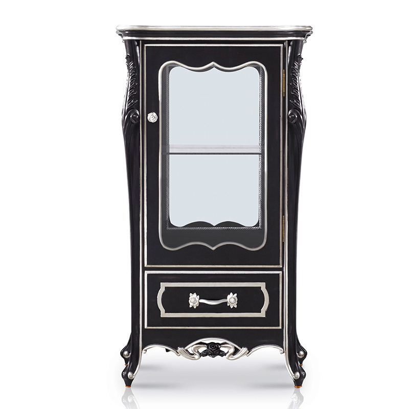 The Latest Luxury Style White and Golden Big Glass Cabinet/Curio Cabinet/Display Cabinet