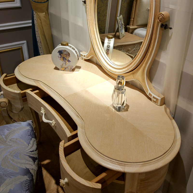 Latest French Style Ash Wood Vanity Table