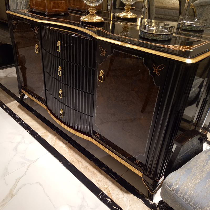 Antique Solid Wood Dining Room Luxury Sideboard