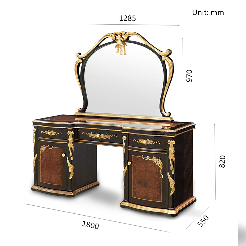 The Latest Classical High Class Big and Long Black Vanity Mirror