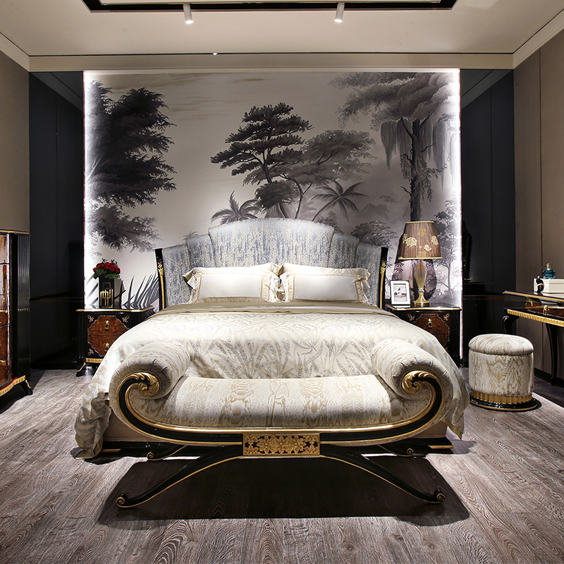 King Size Royal Design Wooden Furniture Bed