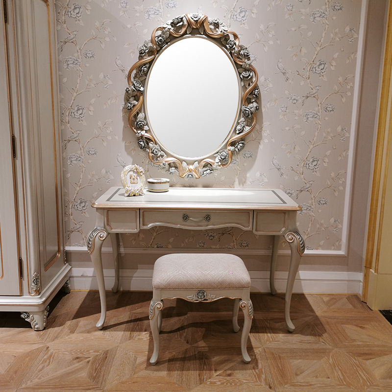 French Luxury Style Hand-carved Simple Designed Dressing Table