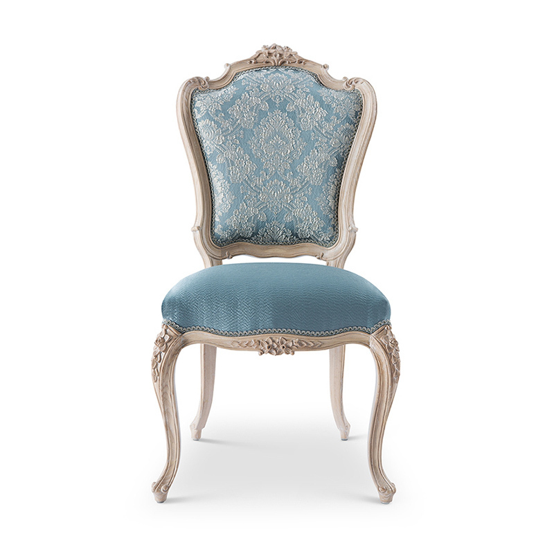 Retro Carving Upholstered Room Classic Dining Chair