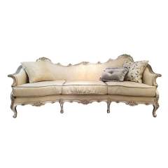 Royal Classic Design Elegant Sofa Cream Fabric Couch