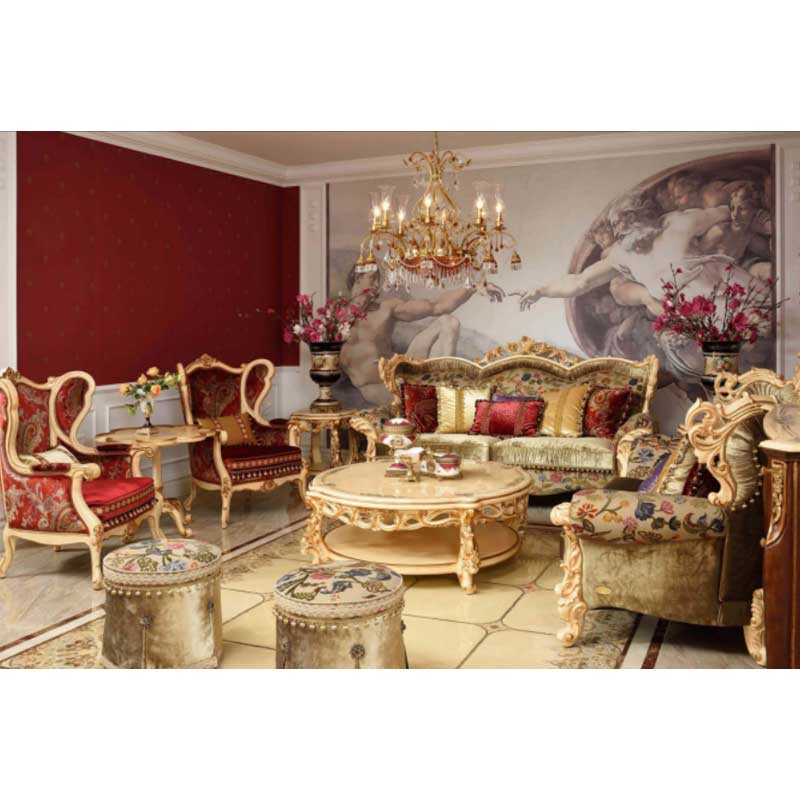 French High End Exquisite Design Living Room Furniture Sofa Sets