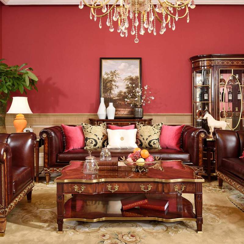 European style furniture classical style living room sofa set