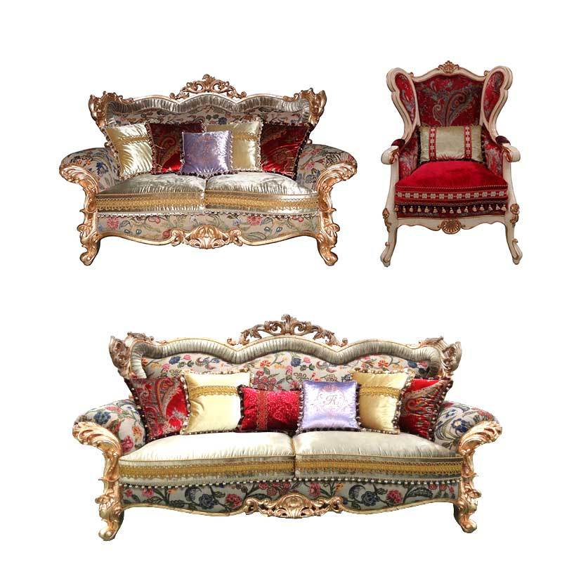 French High End Exquisite Design Living Room Furniture Sofa Sets