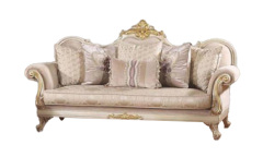 Cream Antique Fabric Retro Sofa