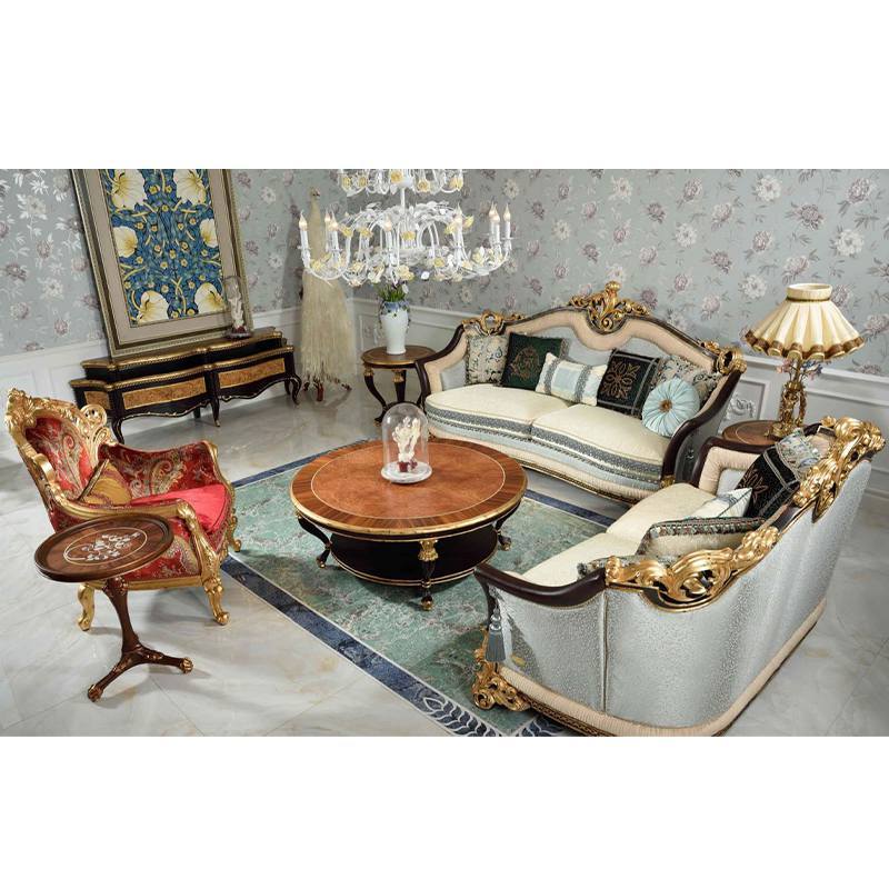 Exquisite and Classic Royal Design Living Room Furnitures Sofa Sets