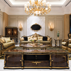 Classic Design Antique Italian Luxury French Style Veneer TV Stand