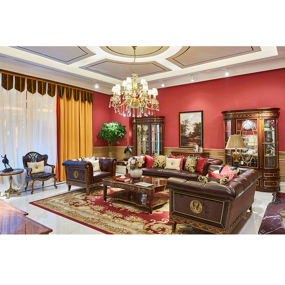 Living room furniture European royal style square coffee table