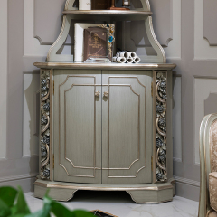 Unique Grey Corner Table/Corner Cabinet