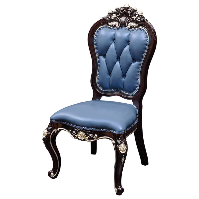 Luxury High Back Leather Upholstered Dining Chair