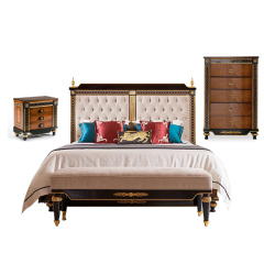 Luxury italian bedroom set furniture king size modern italian latest designer bed furniture set
