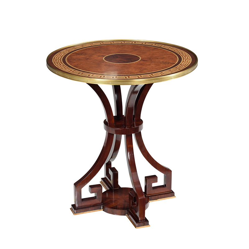 Luxury Antique Wooden Round Shape Corner Coffee Table For Living Room Furniture