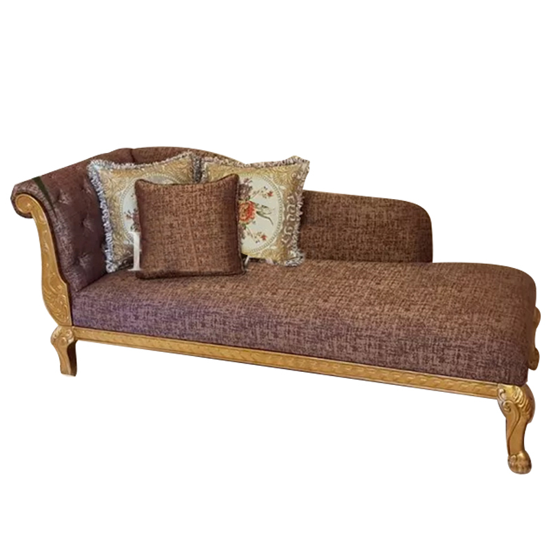 Antique Design Fabric Bedroom Chaise Lounge