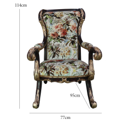 Colored Drawing Design Living Room Furniture Chair with Ottoman