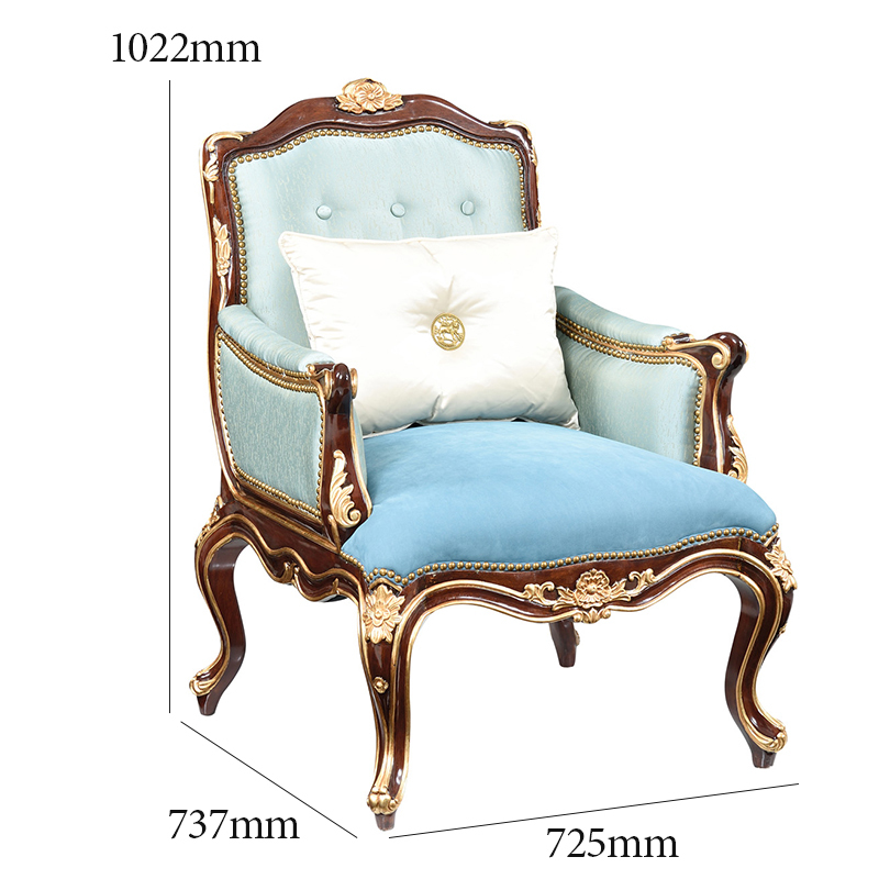Luxury Royal Furniture Wooden Leisure Chair