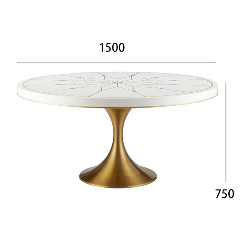 Circular Metal Leg Dining Tables