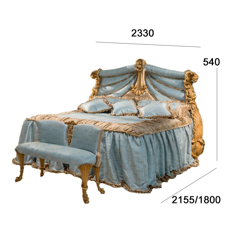 Magnificent ornate baroque design bed