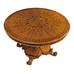 Exquisite Baroque Style Solid Wood Dining Table