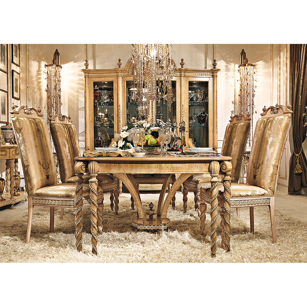 Baroque style solid wood dining table furniture