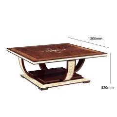 European Design Living Room Furniture Luxury Classic Square Coffee Table