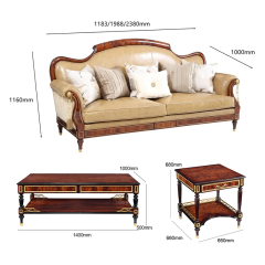 European Royal Classical Style Living Room Sofa Set