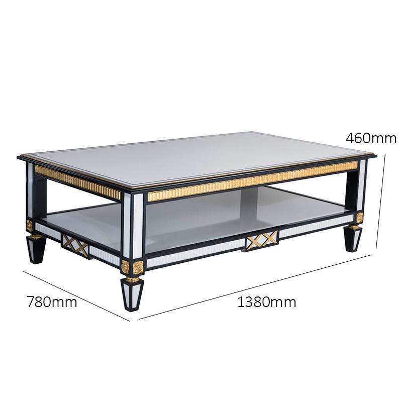 Spanish Design & Gold Foil Small Side Table Living Room