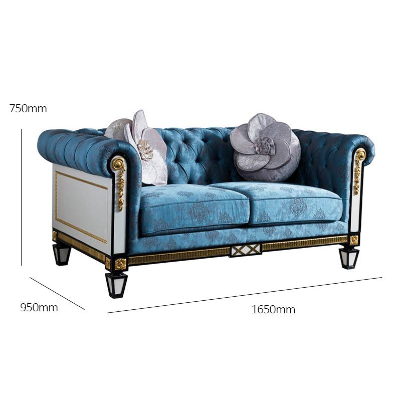 Chesterfield Navy Blue Tufted Sofa